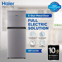 Haier HRF-276 EBS / EBD E-Star Double Door Refrigerator 10 Cubic Feet With Official Warranty