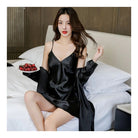 Bihaam Silk Wear Ladies Nighty Set 2 Piece Night Suit Bridal Night Dress - M