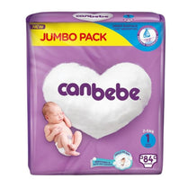 Canbebe Diapers New Born Size 1 Jambo Pack 84 Pcs