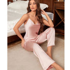 Bihaam Silk Wear Women's Nightywear Silky Satin Cami and Pajama Set