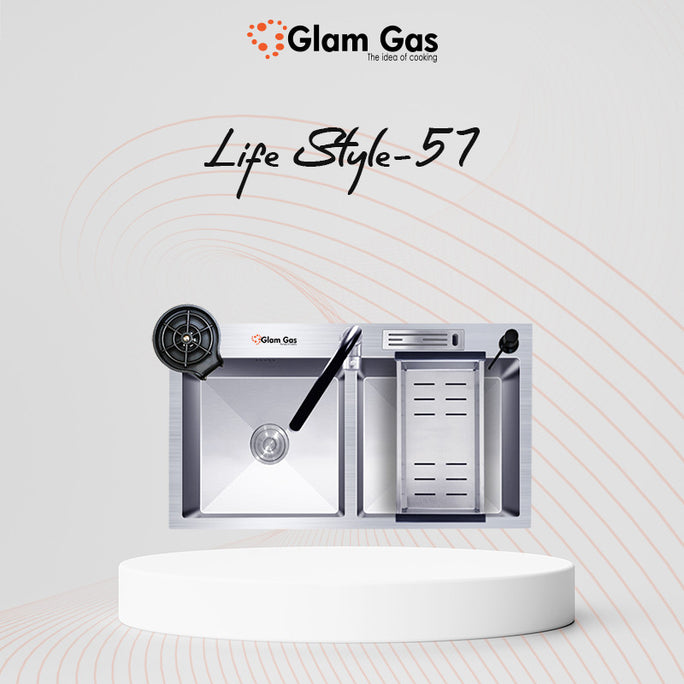 Glam Gas Life Style-57 Texture Built In Sink