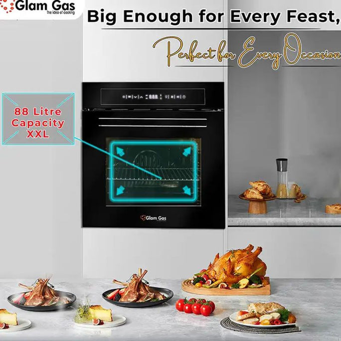 Glam Gas A68-SF3 Built-in Oven 88L Large Capacity Oven With Official Warranty
