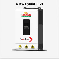 Crown Solar Energy Yorker 6kW IP21 Single Phase Hybrid Solar Inverter With Official Warranty