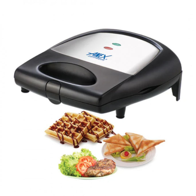 Anex AG-2138 Deluxe 3 In 1 Sandwich Maker With Official Warranty