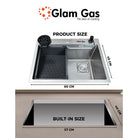 Glam Gas Life Style 6-6 Texture Kitchen Sink