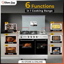 Glam Gas Glamour BBQ, Deep Fryer & Steamer Cooking Range With Official Warranty