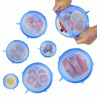 Silicone Stretch Lids and Reusable Bowl Covers 6 Pcs Set