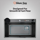 Glam Gas Life Style OBL BK Built In Sink