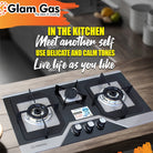 Glam Gas GG-Flora B Built In Hobs With Official Warranty
