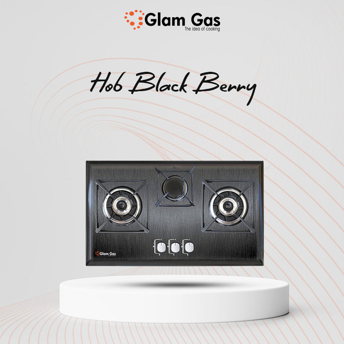 Glam Gas Black Berry Built In Hob With Official Warranty