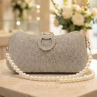 Milli Legacy Midnight Sparkle Clutch with Faux Pearl Crossbody Strap For Women
