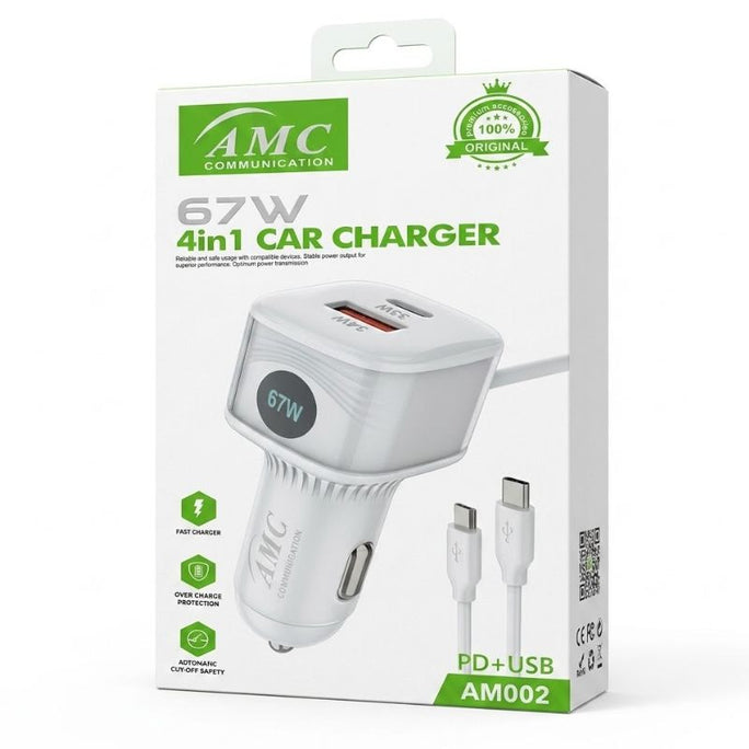 AMC AM-002 67W 4-in-1 Fast Car Charger