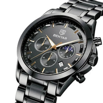 Benyar BY-5160 Moonphase Chronograph Stainless Steel Strap Men Watch