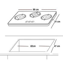Glam Gas GG-07A Built In Hobs With Official Warranty