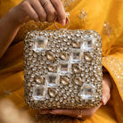 Milli Legacy Luxury Kundan & Stone Clutch Bag For Women