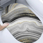 Luxury Marble Pattern Anti-Slip Bathroom Mat Waterproof & Soft Floor Rug