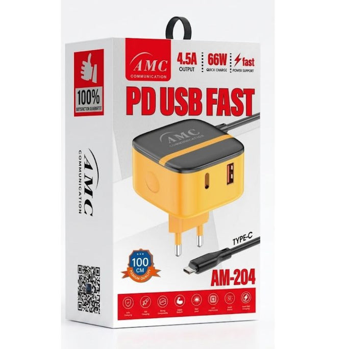 AMC AM-204 4.4A Type-C PD USB Fast Charger