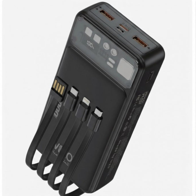 Vizo VPB-P20 PowerX 20 20000mAh 22.5W Super Fast Charging Power Bank With Built-In Cables