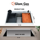 Glam Gas Life Style OBL Built In Sink