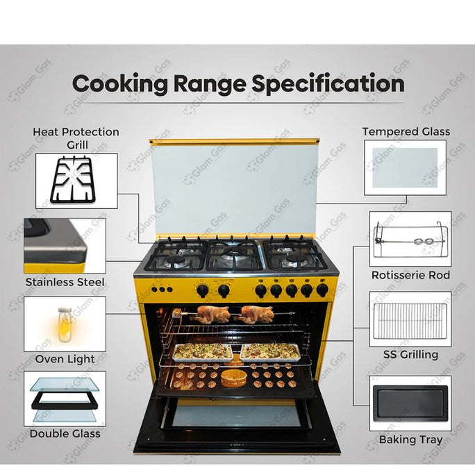 Glam Gas Chef 34 (Gas) Cooking Range With Official Warranty