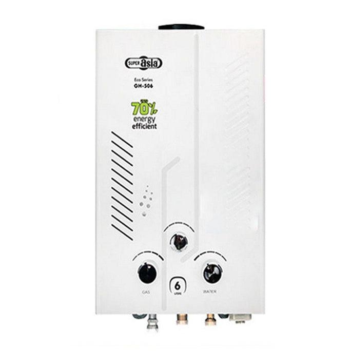 Super Asia GH-506 Eco Series 6L Instant Gas Water Heater with Official Warranty