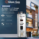 Glam Gas 11x11 Gauge Water Heater Geyser 50 Gallon Stainless Steel With Official Warranty