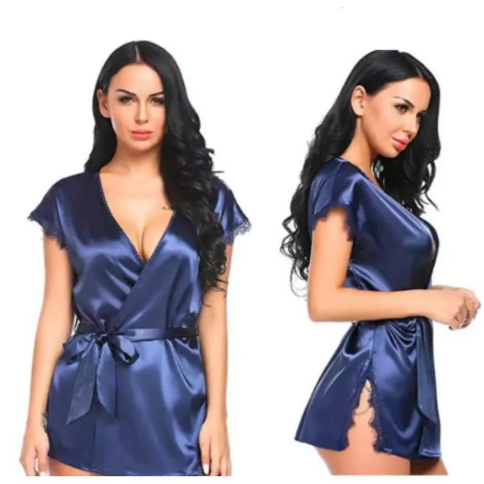 Bihaam Silk Wear Satin Nighty For Women Bridal Nightwear