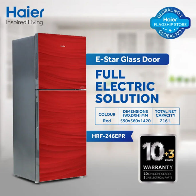 Haier HRF-316 EPB / EPC / EPG / EPR E-Star 11 Cubic Feet Double Door Refrigerator With Official Warranty