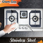 Glam Gas Flora Built In Hobs Silver With Official Warranty