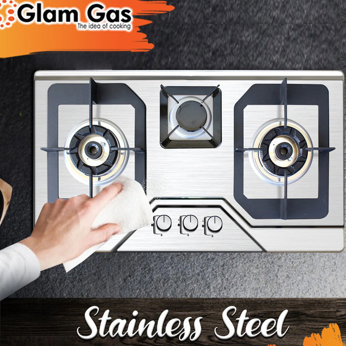 Glam Gas Flora Built In Hobs Silver With Official Warranty