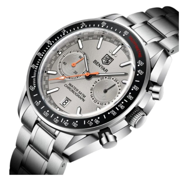 Benyar BY-5194 Progressive Chronograph Edition Stainless Steel Strap Men Watch