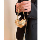 Milli Legacy BC-069 Gold Heart Shell Clutch For Women