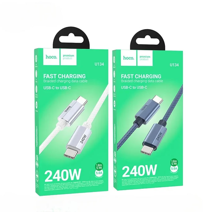 HOCO U134 Primero 240W PD3.1 Type-C to Type-C Fast Charging Cable 1.8M