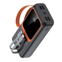 LRB-284 30000mAh 22.5W Fast Charging Power Bank Built-In Cables