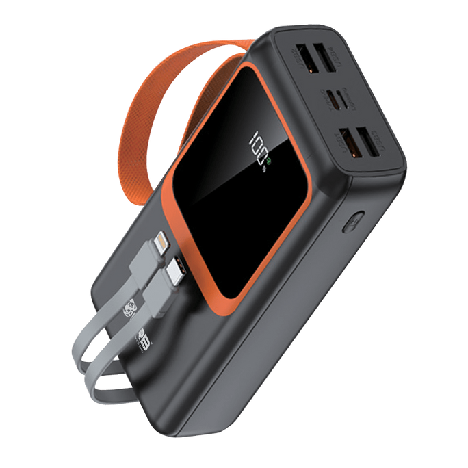 LRB-284 30000mAh 22.5W Fast Charging Power Bank Built-In Cables