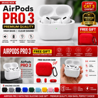 EARBUD PRO 3 WITH BLUE FREE SLICON CASE HIGH QUALITY