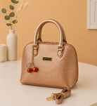 Trendy Crossbody Bag for Women & Girls - Metallic Top Handle Handbag with Adjustable Shoulder Strap