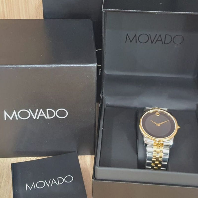 Movado 0606899 Men’s Swiss Made Quartz Stainless Steel Black Dial 40mm Watch