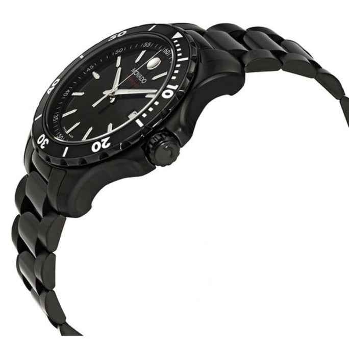 Movado 2600143 Men’s Quartz Swiss Made Stainless Steel Black Dial 40mm Watch