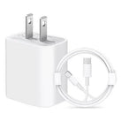 Genuine Apple iPhone 15 Pro Max 20watt USB-C Fast Charger Adapter & Original USB-C to C Data Sync Cable | Authentic Power Delivery (PD) Wall Plug & Charging Cord