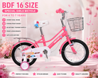 16 SIZE GIRL Cycle Drak Pink FOR 4 To 8 year girls special model with Basket