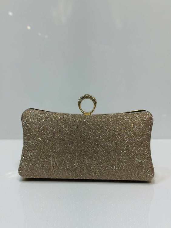 Luxury Shimmer Textured Clutch Bag for Women - Elegant Party & Evening Purse
