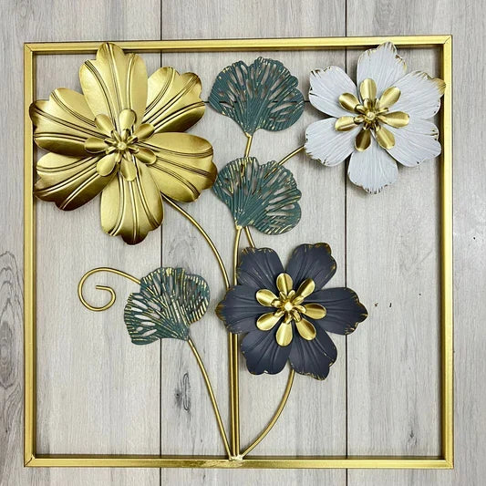 Imported Premium Quality Metal Flower Frame Elegant Decor