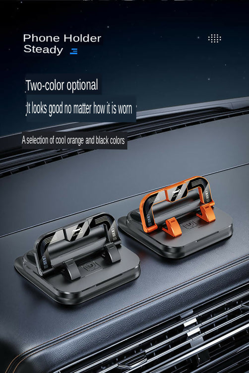 2-In-1 Multifunctional Car Mobile Phone Holder, Parking Number Plate And Phone Holder, Foldable Bracket, Car Interior Accessories Car Gadgets