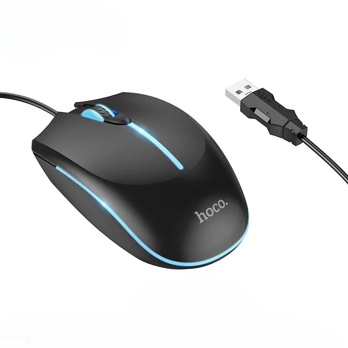 HOCO GM37 Wonderful RGB Wired Optical Gaming Mouse 2400 DPI