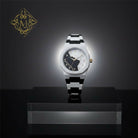 Original WHITE BLACK Arabic Aura Waterproof Wrist Watch: Trending Matte Finish Luxury Timepiece for Men & Boys special Premium Arabic Aura Watch 2026 watch: Luxury Minimalist Design with Butterfly Clasp & Fiber Chain for Men