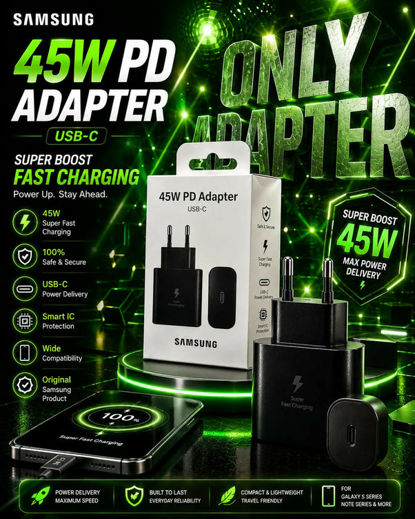 Original 45 W Ultra Fast Booster Charging PD Adaptor