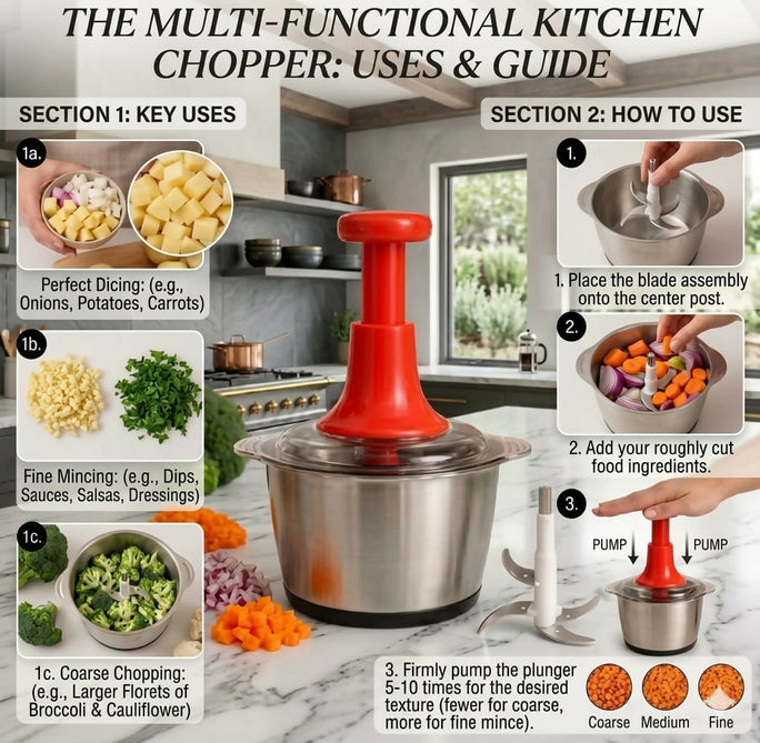PREMEIUM QUALITY STEEL CHOPPER HIGH QUALITY VEGETABLE & MEAT CUTER