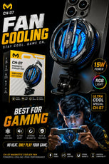 CX07 Magnetic Phone Cooler Fan 15W with RGB Light