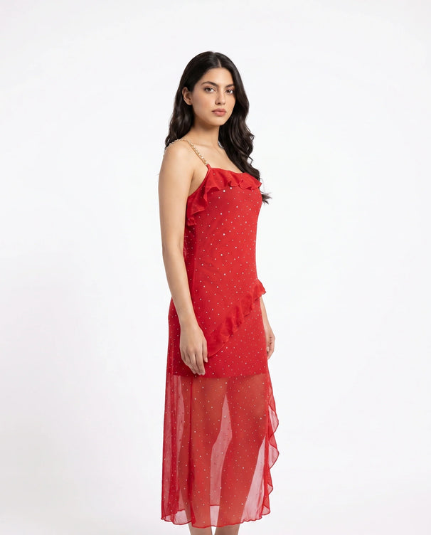 Sajiero Babydoll Lingerie  - Noirelle - Red